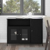 VidaXL Bufet Negru Stejar 100x35x75 cm Lemn prelucrat