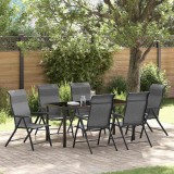 VidaXL Set de masă pentru grădină 7 pcs Gri Rattan poli