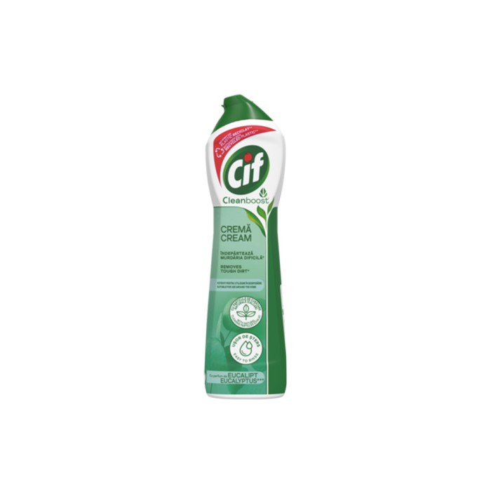 CIF crema Cleanboost 500 ml cu particule de curatare, aroma de Eucalipt