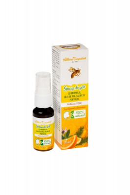 Spray de Gat cu Propolis, Ulei de Pin si Salvie Apicola 20ml foto