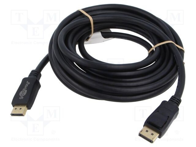 Cablu DisplayPort Goobay 5m negru, mufă DisplayPort - DisplayPort, 8K, HDR, certificat VESA