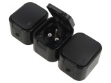 Conector alimentare AC 250V, 16A, 2P+PE, Alb, pentru perete
