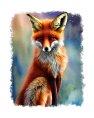 Sticker decorativ, Vulpe, Portocaliu, 70 cm, 9363ST foto