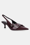 Steve Madden pantofi cu toc Lezley culoarea bordo, 11003440