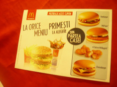 Cupon Reclama McDonalds 2012 foto