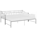 Cumpara ieftin Cadru pat canapea extensibila, gri, 90x200 cm, metal