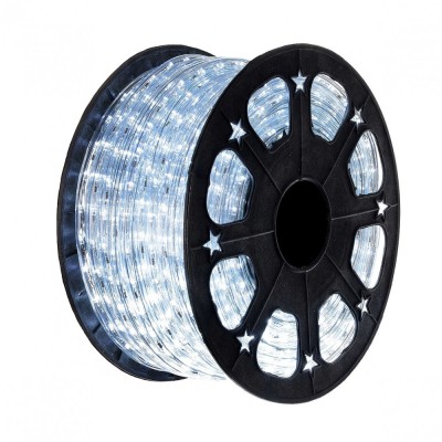 Instalatie craciun, 38 m, 912 led-uri, furtun luminos, alb rece, transformator, sectionabila, 220 v, flippy foto