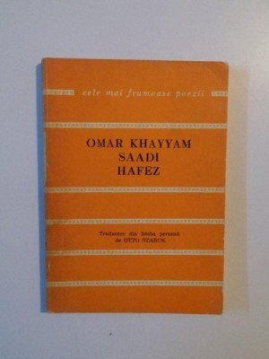 Omar Khayyam Saadi Hafez Catrene persane