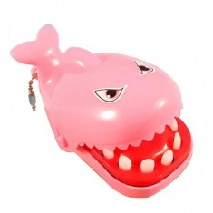 Jucarie Rechin, Model Dentist, 9 cm, Plastic, Roz
