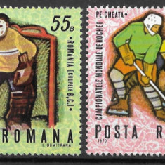 Romania 1978 - C.M. de Hochei pe Gheata , serie, MNH, LP 718