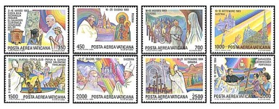 Vatican 1986 - Journeys of Pope John Paul II, serie neuzata foto