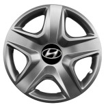 Capace Roti R15 Hyundai - Set 4 Bucati, Gri/Negru, ABS, Compatibil Universal - Cod 340
