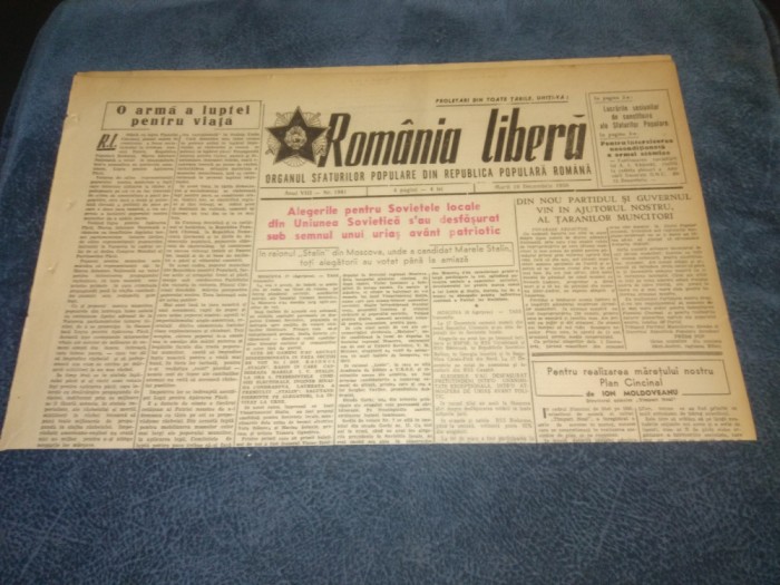 ZIARUL ROMANIA LIBERA 19 DECEMBRIE 1950 RAZBOI COREEA