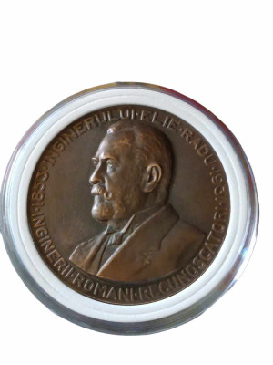 Medalie 1853 - INGINERULUI - ELIE - RADU 1931 INGINERII ROMANI RECUNOSCATORI foto