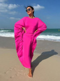 Cumpara ieftin Rochie cover up pentru plaja, roz, dama, Shein