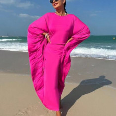 Rochie cover up pentru plaja, roz, dama, Shein