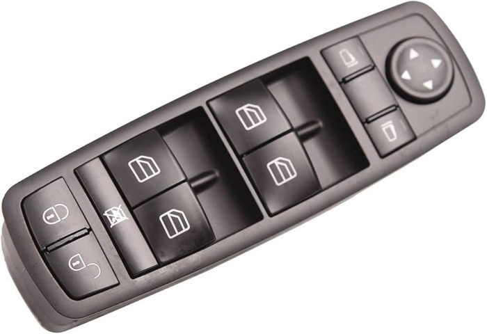 Comutator oglinda si macara MERCEDES Clasa A (W169), 2004-06.2012; Clasa B (W245), 05.2005-06.2011, reglare geam; reglare oglinda; 3 pini,
