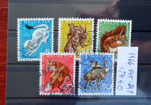 TS21 - Timbre serie - Elvetia - Helvetia 1966 Mi845