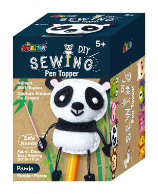 Set de cusut DIY - decoratiune topper pentru creion - Panda foto