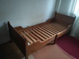 Vand Patut extensibil copii, IKEA Leksvik, din lemn de pin, + somiera si saltea