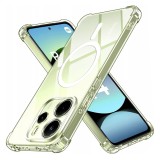 Husa antisoc pentru xiaomi redmi note 14 4g (regional), airbag magsafe, 4 colturi ranforsate, clear