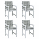 vidaXL Perne scaun cu spătar scund 4 buc. melanj gri 100x50x7cm textil
