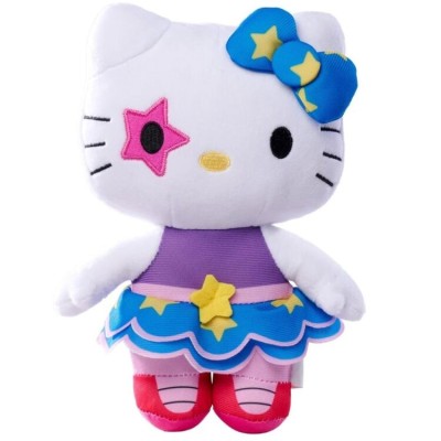 Jucarie de plus, Hello Kitty cu Fundita Albastra, 20cm foto