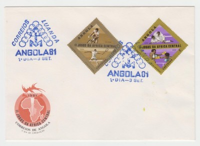 B16 - FDC - Angola - Jocurile sportive ale Africii centrale - Angola 1981 foto
