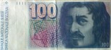 Bancnota ELVETIA - 100 fr. 1977 - P57b(1) - aUNC