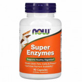 Complex enzime cu spectru larg, Super Enzymes, Now Foods, 90 tablete Fara aroma