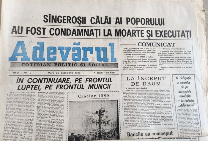 ZIAR VECHI ROMANIA LIBERA , DIVERSE DATE 1989 /1990 - UN FRUMOS CADOU, PRET PER BUCATA- intrebati de data
