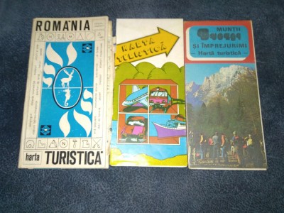 7 HARTI TURISTICE BROSURI CABANE IN MUNTI ARTA POPULARA ETC foto
