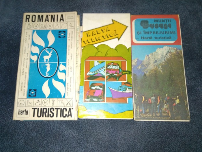 7 HARTI TURISTICE BROSURI CABANE IN MUNTI ARTA POPULARA ETC