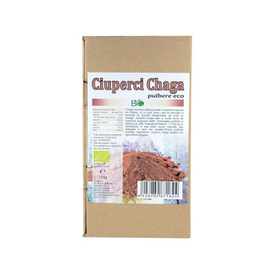 Pulbere Ciuperci Chaga Bio 125 grame Deco Italia foto