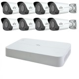 Sistem supraveghere Uniview 8 camere IP 4MP lentila 2.8mm NVR 4K 8 canale 8MP SafetyGuard Surveillance