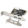Adaptor USB 3.0 PCI-Express 1.0, 2 Porturi, Chipset Renesas/NEC D720200, Active, Low Profile