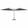 Umbrela de soare dubla cu stalp din otel, antracit, 600 cm GartenMobel Dekor, vidaXL