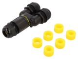 Conector Alimentare AC IP68 cu Şurub Negru SHENZHEN GREENWAY M685US.3P.4-14MM