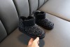 Cizme negre imblanite cu strasuri (Marime Disponibila: Marimea 31)