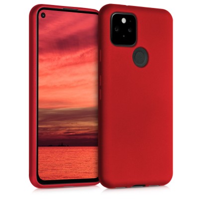 Husa pentru Google Pixel 5, Silicon, Rosu, 53565.36 foto