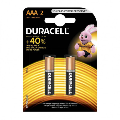 Set X 2 Baterii AAA LR03 Duracell 32006428 foto