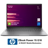 Laptop Refurbished HP ZBook Power 15 G10 Mobile Workstation, Intel Core i7-13800H, 32GB DDR5, 512GB SSD, NVIDIA RTX 2000 8GB, 15.6&rdquo; FHD Touchscreen, A