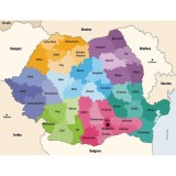 Harta decorativa pentru perete Ucraina, PVC rezistent la apa, 50x70 cm, montaj fara sipci
