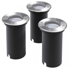 Corpuri de iluminat cu LED de exterior sol, 3 buc, rotund foto