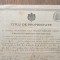 TITLU DE PROPIETATE IN NUMELE MAJESTATEI SALE , REGELUI ROMANIEI CAROL I, 1898 * BUZAU