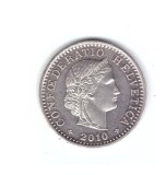Mondea Elvetia 20 rappen 2010, stare foarte buna, curata, Europa, Cupru-Nichel