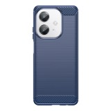 Husa carbon pentru oppo a40 4g / a60 5g, tech protects anti-soc, blue