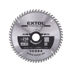 EXTOL PREMIUM disc circular, cu placu?e de carbura, 185?20mm (diametru orificiu), T24; la?ime placu?a 3,2mm, max. 7000 rota?ii/minut foto