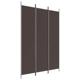 Cumpara ieftin Paravan de camera cu 3 panouri, maro, 150x220 cm, textil