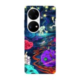 Husa compatibila cu Huawei Nova Y70 model Space trip, Silicon, TPU, Viceversa, Transparent, Carcasa